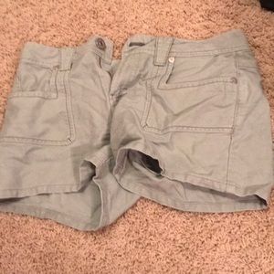 light green stylish green jean shorts